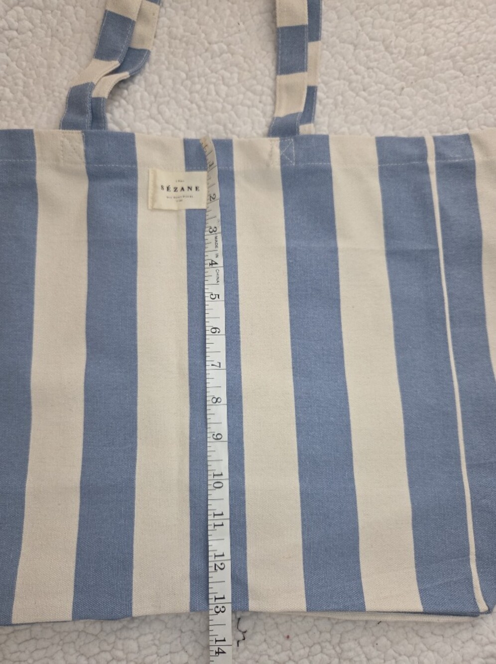 Sezane Canvas Tote Beach Bag NEW - Picture 6 of 9